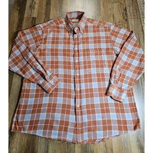Bullock & Jones Plaid Flannel Button Down Men’s Size XL Made in Switzerland